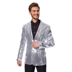 Suitmeister - Sequins Silver Blazer