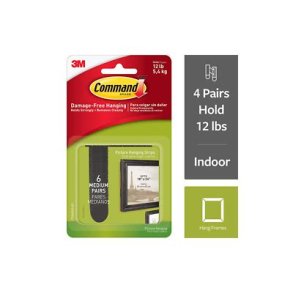 3M Command Strips svarta medium, 4 set 