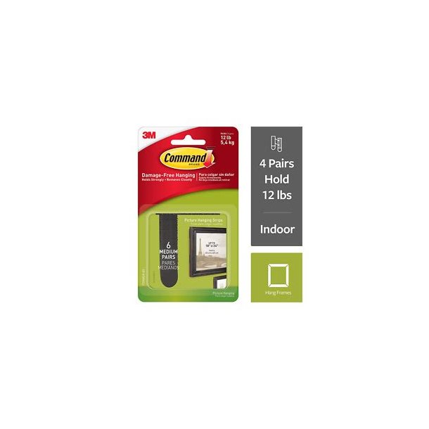 3M Command Strips sorte medium, 4 st 