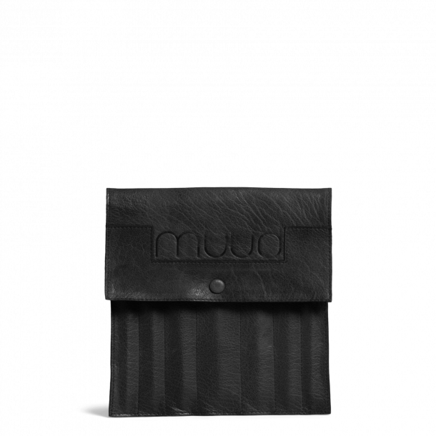 Muud Oslo Etui til Strikkepinde - Lder, Sort