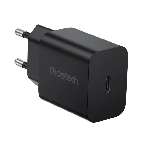 Choetech USB-C PD vgoplader, 20W, sort