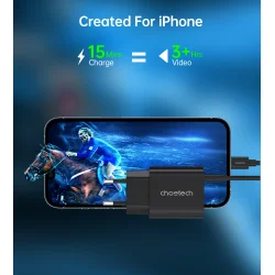 Choetech USB-C PD vgoplader, 20W, sort