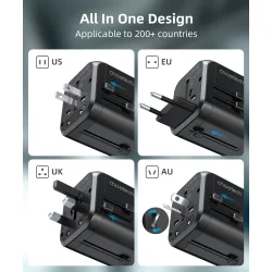 Choetech PD5008 Rejseadapter 30W (Europa/England/USA/Australien)