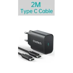 Choetech USB-C PD vgoplader, 25W, sort