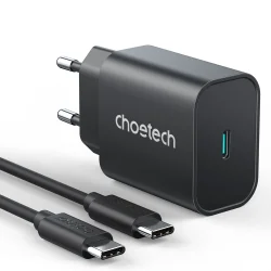 Choetech USB-C PD vgoplader, 25W, sort