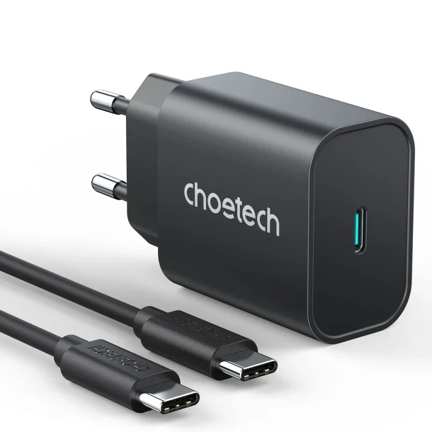 Choetech USB-C PD vgoplader, 25W, sort