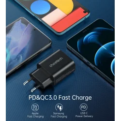 Choetech USB-C PD vgoplader, 25W, sort