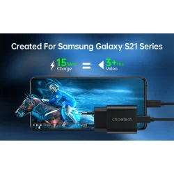 Choetech USB-C PD vgoplader, 25W, sort