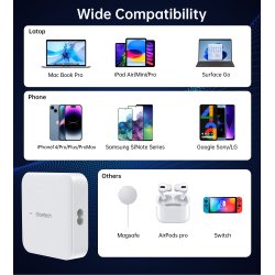 Choetech 4-port Oplader, 100W, hvid