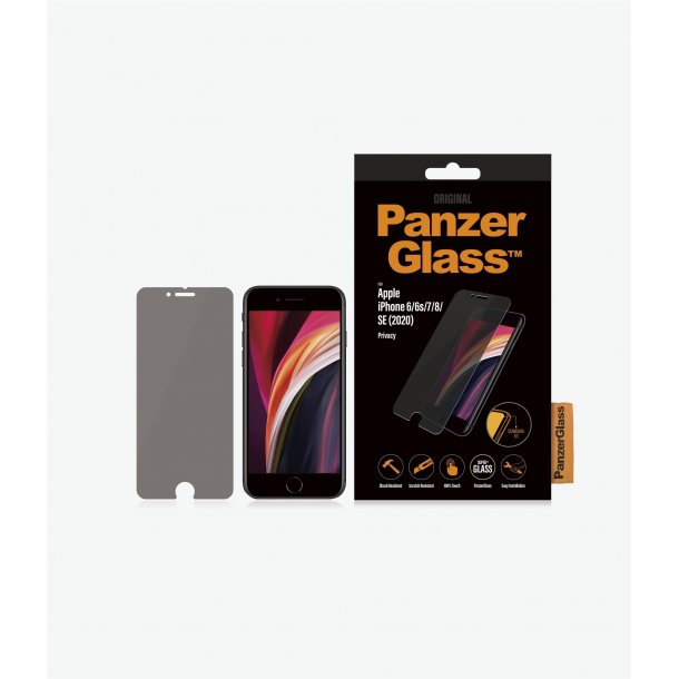 PanzerGlass skrmbeskyttelse iPhone SE (2020)/8/7/6 - Privacy
