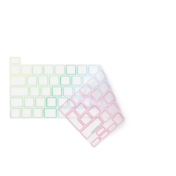 Philbert Tastaturcover til MacBook Pro 13-16" (2019-2022) - Transparent/Regnbue