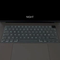 Philbert Tastaturcover til MacBook Pro &amp; Air 13-14-16" (2021-2022) - Transparent/Sort