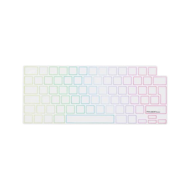 Philbert Tastaturcover til MacBook Pro &amp; Air 13-14-16" (2021-2022) - Transparent/Regnbue