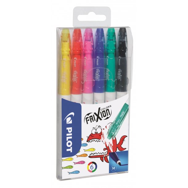 Pilot Frixion Colors 0,7 Raderbar kulspetspenna, 6 st, Blandade frger