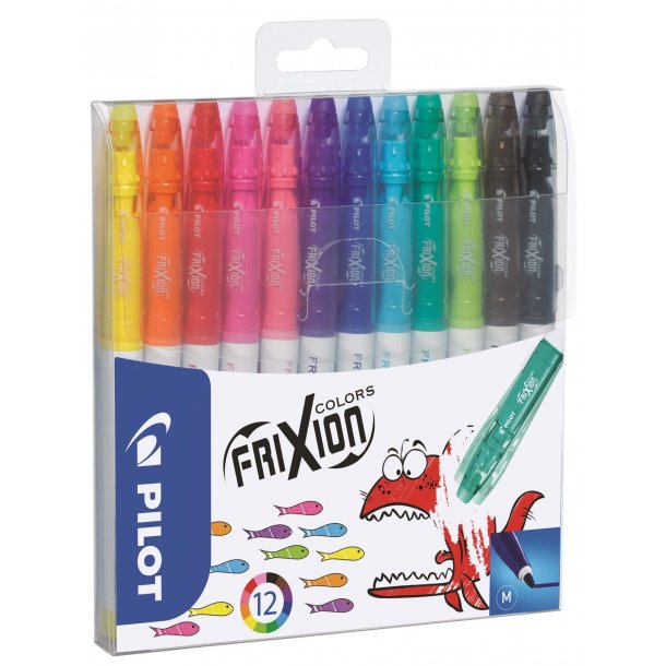 Pilot Frixion Colors 0,7 Raderbar kulspetspenna, 12 st, Blandade frger