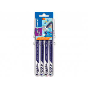 Pilot Frixion Fineliner 1,3mm Basic, ass. farver, 4 stk, udviskbar pen