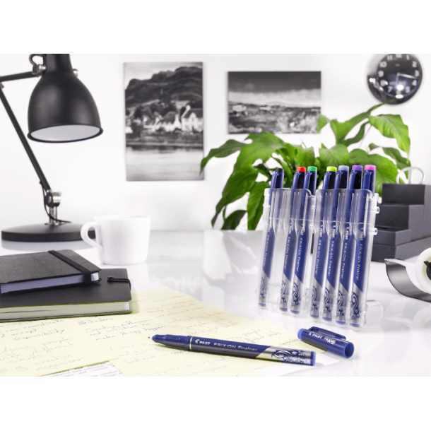 Pilot Frixion Fineliner 1,3 Ddviskbar Kuglepen, 8 stk, Ass. Farver
