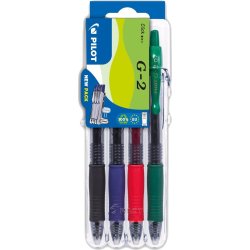 Pilot Gelpen m/klik G-2 Set2Go 0,7 Basic - M/ 4 farver