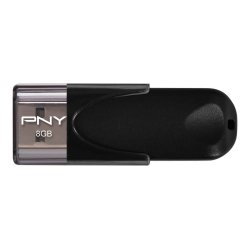 USB ngle 2.0 - PNY Attache 4, 8GB, sort