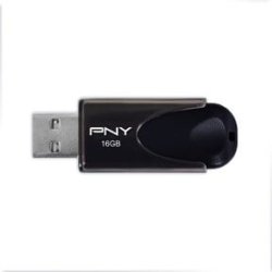 USB ngle 2.0 - PNY Attache 4, 16GB, sort