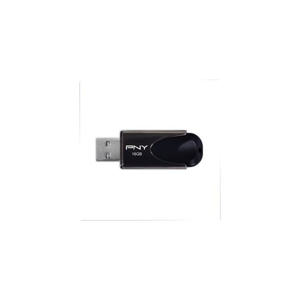 USB ngle 2.0 - PNY Attache 4, 16GB, sort