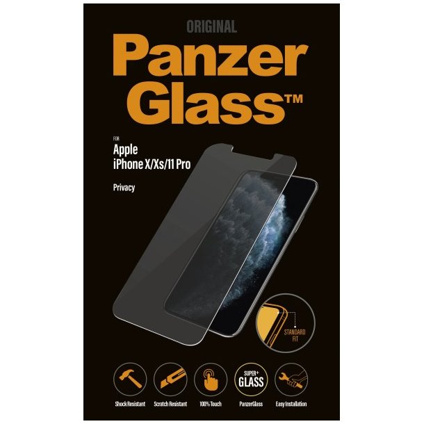 PanzerGlass skrmbeskyttelse iPhone X/Xs/11 Pro - Privacy