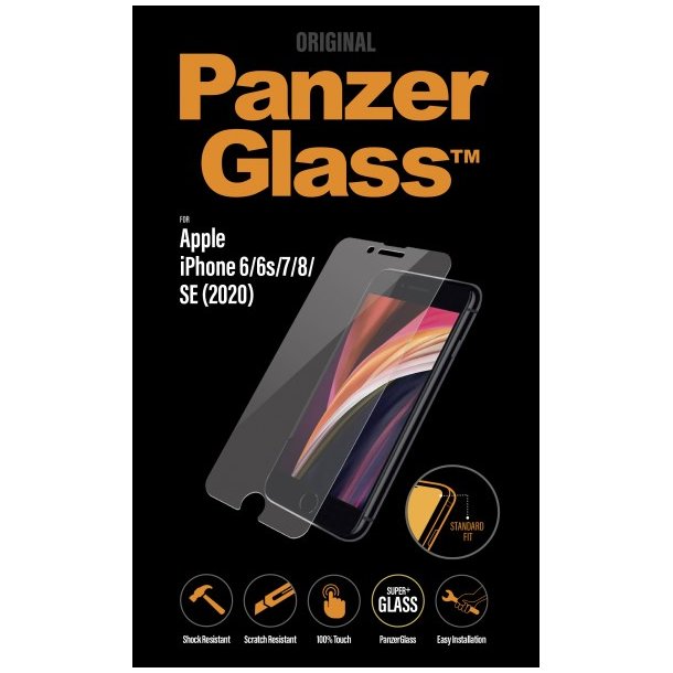 PanzerGlass skrmbeskyttelse iPhone SE (2020)/8/7/6 - klar