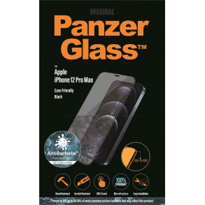 PanzerGlass skrmbeskyttelse iPhone 12 Pro Max - sort