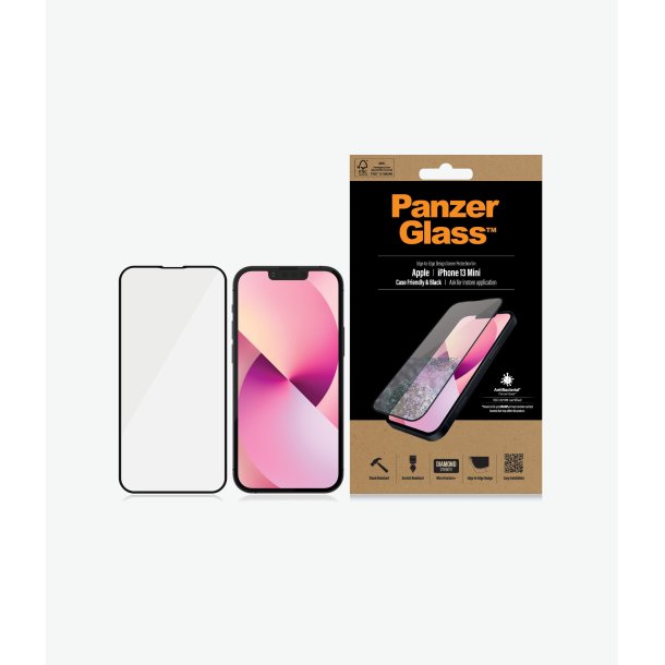 PanzerGlass skrmbeskyttelse iPhone 13 Mini - sort