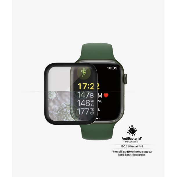 PanzerGlass skrmbeskyttelse Apple Watch Series 7 - 41 mm, sort