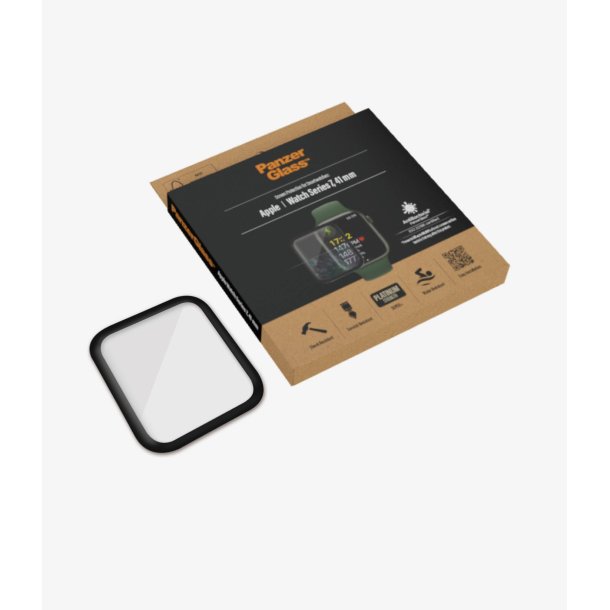 PanzerGlass skrmbeskyttelse Apple Watch Series 7 - 41 mm, sort