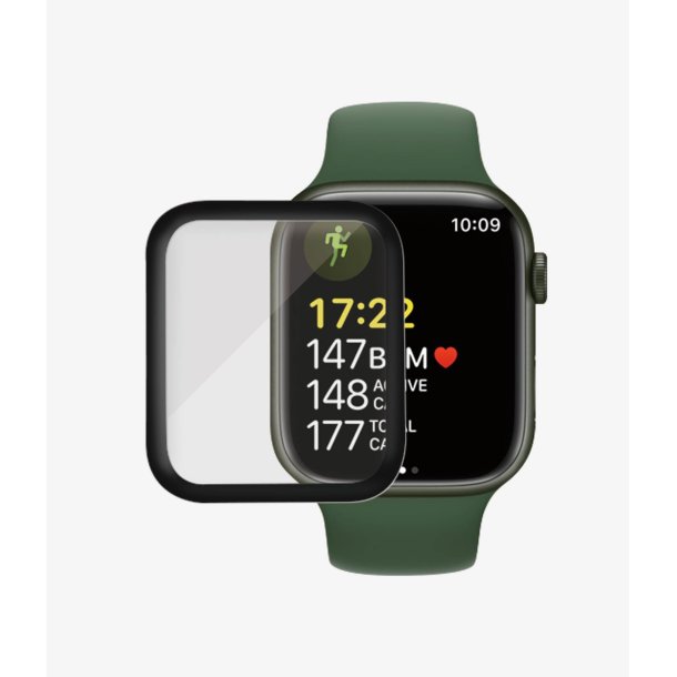 PanzerGlass skrmbeskyttelse Apple Watch Series 7 - 41 mm, sort