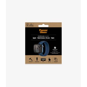 PanzerGlass skrmbeskyttelse Apple Watch Series 7 - 45 mm, sort