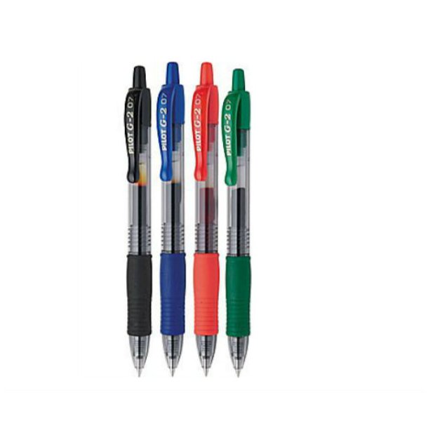 Pilot Gelpen m/klik G-2 0,7 rd - 12 stk