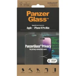PanzerGlass skrmbeskyttelse iPhone 14 Pro Max - Privacy, antibakteriel