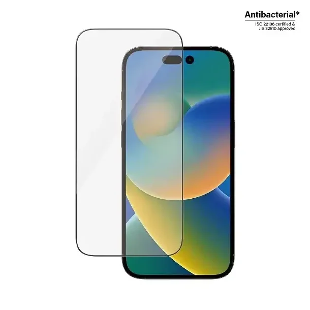 PanzerGlass skrmbeskyttelse iPhone 14 Pro - Ultra-Wide Fit, antibakteriel