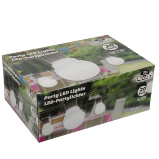Party Lighting LED lysk�de med 20 LED,11 m, hvid