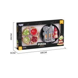 Pizzaset f�r barn � restauranglek med pizza och 30 delar