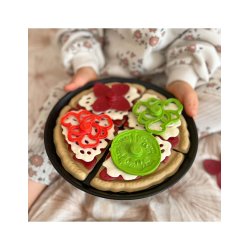 Pizzaset f�r barn � restauranglek med pizza och 30 delar