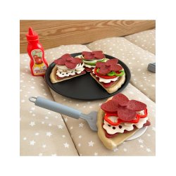 Pizzaset f�r barn � restauranglek med pizza och 30 delar