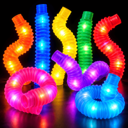 Pop Tubes med lys � 8 farverige sanser�r