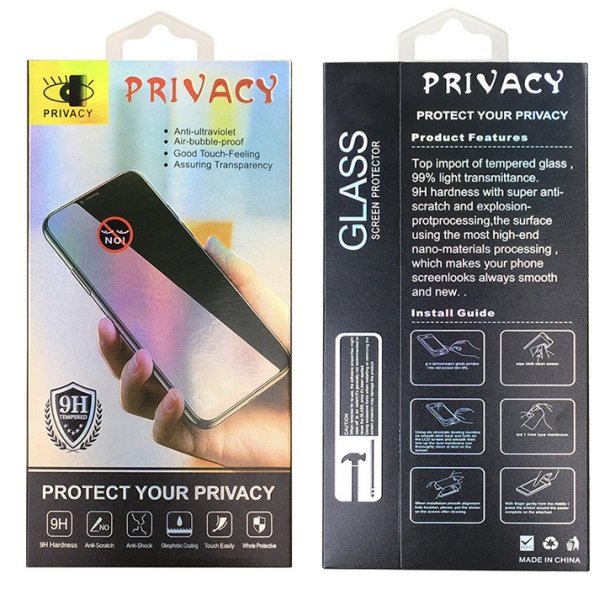 Skrmbeskyttelse (9H glas) - iPhone 11 Pro Max m. Privacy