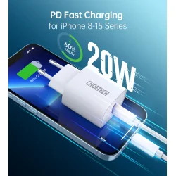 Choetech USB-C PD vgoplader, 20W, hvid