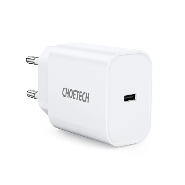 Choetech USB-C PD vgoplader, 20W, hvid