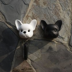 Qualy Frenchy Dog Key Holder, Hvid