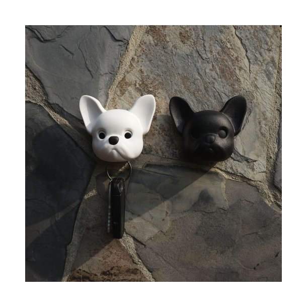 Qualy Frenchy Dog Key Holder, Hvid