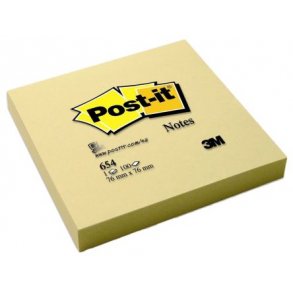 Post-it Super Sticky Notes - 12 stk 76 x 76 mm, gul