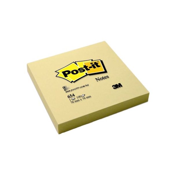 Post-it Super Sticky Notes - 12 stk 76 x 76 mm, gul
