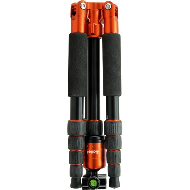 Rollei Compact Traveler No.1 Carbon tripod kamerastativ - Carbon Orange
