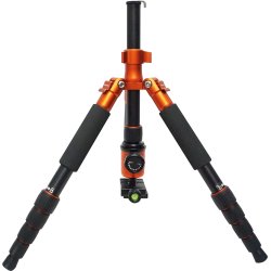 Rollei Compact Traveler No.1 Carbon tripod kamerastativ - Carbon Orange